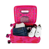Cloe by Agatha Ruiz de la Prada Checked Medium 24" inch Luggage with 360º-spinner wheels in Magenta Color
