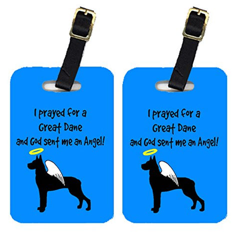Caroline's Treasures AN1080BT Pair of 2 Great Dane Luggage Tags, Large, multicolor