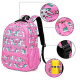 Backpack for Girls, CAMTOP Preschool Backpack with Lunch Box Toddler Kids School Bag Set (Pink-2)