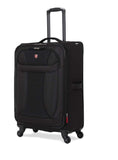 SWISSGEAR 7208 Expandable Liteweight Durable 3pc Spinner Luggage Set Black
