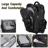 19” Rolling Carry-On Luggage Travel Duffel Bag For Men，Tsa Checkpoint Friendly Wheeled Backpack,