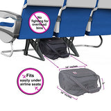 Zegur Quilted Rolling Underseat Carry-On Luggage - Wheeled Travel Tote Bag