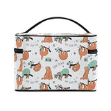Makeup Bag Radio Sloth Travel Cosmetic Bags Organizer Train Case Toiletry Make Up Pouch