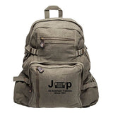 Jeep An American Tradition Since 1941 Army Sport Heavyweight Canvas Backpack Bag in Olive &