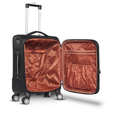 Gabbiano The Glasgow Softside Collection 3 Piece Spinner Set (Black/Green)