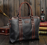 Berchirly Business Laptop Messenger Bag Briefcase Detachable Shoulder Strap Black