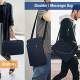 FINPAC 12.9-13 Inch Tablet Laptop Sleeve Case, Briefcase Shoulder Bag for 12.9" iPad Pro 2018-2021 / MacBook Air 13 2018-2020 / MacBook Pro 13 2016-2020 / Surface Laptop Go/Surface Pro X/7/6/5-Navy