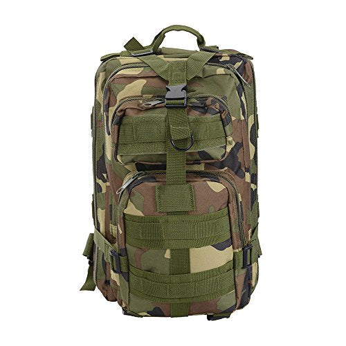 Globe House Products GHP 30-Liter Capacity 600D Oxford 420D Nylon Woodlang Camouflage Military