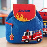 DIBSIES Personalization Station Personalized Stephen Joseph Fire Truck Embroidered Backpack