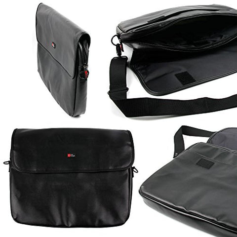 DURAGADGET Luxury PU Leather 15.6" Laptop Zip-up Carry Bag in Black for Lenovo IdeaPad Flex 14