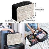 Travel Bags Baroque White Damask Seamless Portable Duffel Trolley Handle Luggage Bag