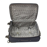 Chariot Genoa 3-Piece Lightweight Upright Spinner Luggage Set, Navy Grey