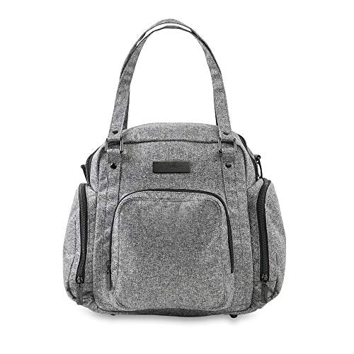 JuJuBe Travel Breast Pump Messenger/Tote Bag Onyx Collection, Gray Matter