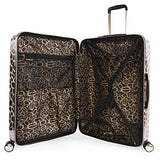 BEBE Women's Luggage Adriana 29" Hardside Check in Spinner, Leopard