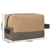 S-Zone Canvas Travel Toiletry Bag Organizer Shaving Dopp Kit Cosmetic Bag Makeup Bag