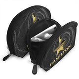 Gltiosr Musical Hamilton Star Logo Womens Shell Portable Travel Toiletry Bags Clutch Pouch Cosmetic
