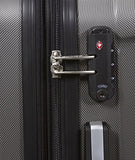 Dejuno Atlas 3-Piece Hardside Spinner Combination Lock Luggage Set, Charcoal