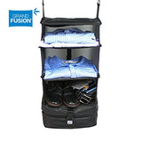 Stow-N-Go Portable Luggage System - Small - Black, Packable Hanging Shelves And Travel Organizer
