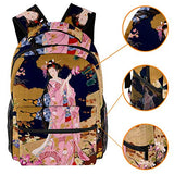 LORVIES Japanese Geisha Girl Backpacks for Traveling Hiking Shopping