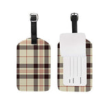 Luggage Tags Vintage Geometric Striped Plaid Tartan Checkered Gingham Travel Baggage Tags