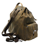 Vagabond Traveler Spacious Oil Tanned Cowhide Leather Backpack L26. Vintage Brown