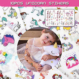 RLGPBON Unicorn Gifts for Girl Drawstring Backpack/Makeup Bag/Unicorn Pendant Necklace/Bracelet/Hair Ties