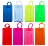 8 Packs Colorful Flexible Travel Luggage Tags for Baggage Bags/Suitcases - Name ID Labels Set for Travel