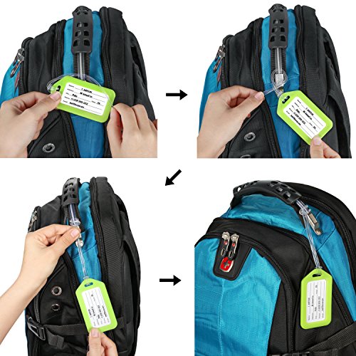 MIFFLIN Luggage Tags (Assorted, 12 PK), Bag Tag for Baggage, Suitcase