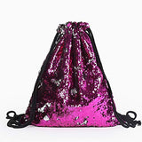 Hakazhi Inc New Sequin Backpacks Glittering Shoulder Bling Bags Reversible Glitter Drawstring
