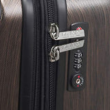 Mia Toro M1028-03Pc-Slv Italy Diamante Spazzolato Hardside Spinner Luggage 3 Piece Set, Silver