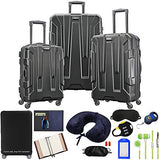 Samsonite 102691-1041 Centric 3pc Hardside 20/24/28 Luggage Set with Accessory Bundle