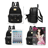 Girls Bowknot Cute Leather Backpack Mini Backpack Purse For Women