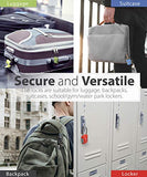 Fosmon TSA Approved Cable Luggage Locks (4 Pack) - Black, Green, Red and Blue