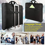 Garment Bags, Large Suit Travel Bag with Pockets & Shoulder Strap, MATEIN Professional Foldable Carry On Bag for Business Trip, Waterproof Luggage Bags for Travel for Men Women, Black