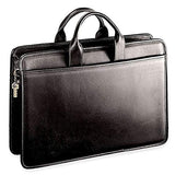 Jack Georges Platinum Collection Single Gusset Top Zip Portfolio, Black
