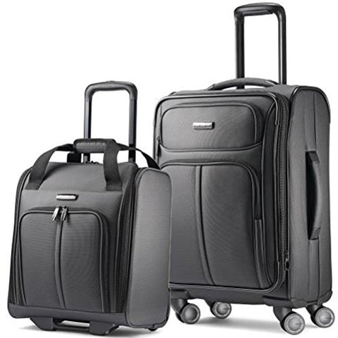 Samsonite Leverage Lte Wheeled Boarding Bag And 20-Inch Spinner Upright Charcoal