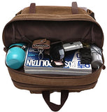 Zuolunduo Vintage Canvas College School Bag Laptop Bag Backpack M8675Sj,Darkblue