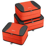 Gonex Large Packing Cubes, Double Sided Luggage Travel Organizer 3 pcs Orange