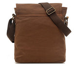 Sechunk Messenger bags， Vintage Small Canvas Shoulder Crossbody Purse Brown