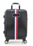 Tommy Hilfiger Basketweave 21" Expandable Hardside Spinner, Black