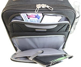 Boardingblue Airlines Rolling Personal Item Under Seat Luggage Frontier, Spirit (Black)