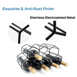 Buruis Metal Wine Rack,Countertop Wine Holder Stand Stack 7 Bottles, Space Saver, Free Standing
