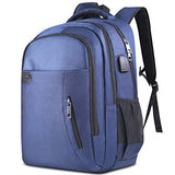 KUSOOFA Laptop Backpack with USB Charging Port Headphone Interface，Water Resistant College School