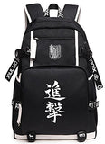 Gumstyle Attack on Titan Book Bag with USB Charging Port Laptop Backpack Casual School Bag Black 2