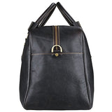 Large Mens Leather Duffel Bag, Berchirly Outdoor Travel Duffel Black