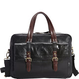 Mancini Leather Goods RFID Secure Double Compartment Laptop Briefcase