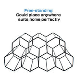 Buruis Metal Wine Rack,Countertop Wine Holder Stand Stack 7 Bottles, Space Saver, Free Standing