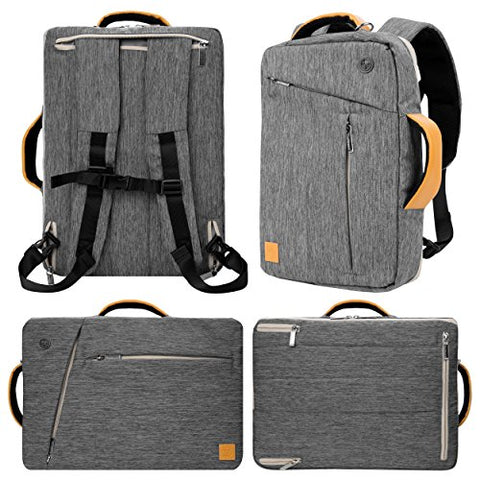 3-in-1 [Gray] Daily Laptop Carrying Messenger Bag for Acer Swift 7,5,3,1 (13"-14")/ Spin 7,5,3,1