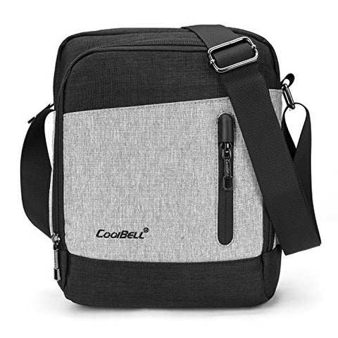 Coolbell Shoulder Bag Crossbody Pouch Satchel Bag Student Messenger Bag Fits 10.6 Inches Tablet /