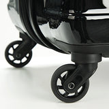 Delsey Luggage Passenger Lite Large Checked Luggage Spinner Suitcase, Black